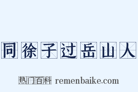同徐子过岳山人是什么意思的图片